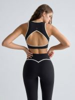 Black High-Waist Side-Stripe Leggings 27" - Image 5