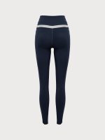 Navy High Waisted Pockets Leggings 26" - Image 9
