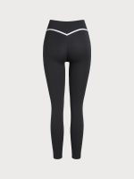 Black High-Waist Side-Stripe Leggings 27" - Image 10