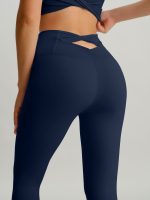 Navy Cut Out Leggings 24" - Image 8
