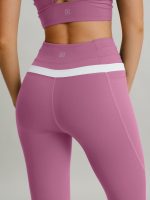 Pink High Waisted Pockets Leggings 26" - Image 4