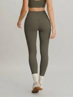 Brown  High Waisted Leggings 24" - Image 3