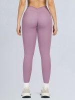 Light Purple High Waisted Yoga Leggings 25" - Image 3