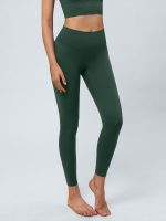 Dark Green Cut Out Leggings 24" - Image 2