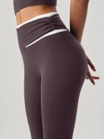 Purple Contrast High Waisted Leggings 25" - Image 3