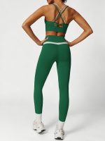 Green High Waisted Pockets Leggings 26" - Image 5