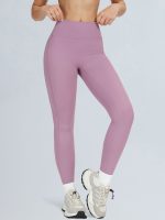 Light Purple High Waisted Yoga Leggings 25"