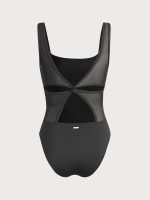 Black No Padding Petal-Back Tummy Control One-Piece - Image 7