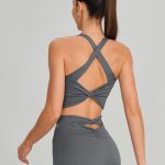 Grey Twist X-Cross Sports Bra - Light Support