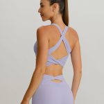 Light Purple Twist X-Cross Sports Bra - Light Support