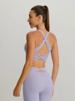 Light Purple Twist X-Cross Sports Bra - Light Support