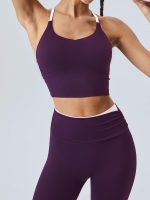 Purple Halter Sports Bra - Light Support - Image 3