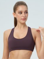 Purple Cutout X-Cross Sports Bra - Image 3
