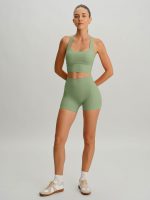 Light Green Twist X-Cross Sports Bra - Light Support - Image 4