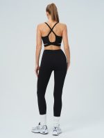 Black Ribbed Cross Strap Sports Cami - Image 4