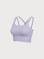 Purple Criss-Cross Strappy Sports Bra - Image 8