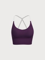 Purple Halter Sports Bra - Light Support - Image 5