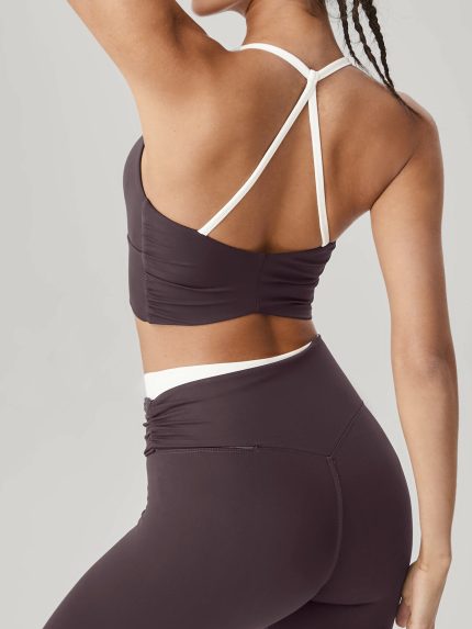 Purple Halter Sports Bra - Light Support