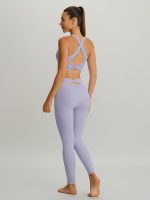 Light Purple Twist X-Cross Sports Bra - Light Support - Image 4