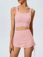 Pink Criss-Cross Strappy Sports Bra - Image 2