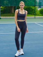 Navy Twist X-Cross Sports Bra - Light Support - Image 7