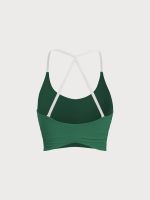 Green Halter Sports Bra - Light Support - Image 12