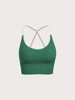 Green Halter Sports Bra - Light Support - Image 10