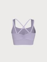 Purple Criss-Cross Strappy Sports Bra - Image 9