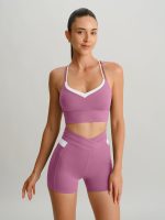 Pink Contrast X Cross Sports Bra - Image 5