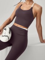 Purple Halter Sports Bra - Light Support - Image 4