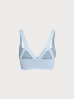 Light Blue Twist-Front Cutout Sports Bra - Image 7