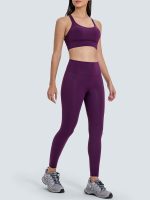 Purple Weave Cross Back Sports Bra - Image 5