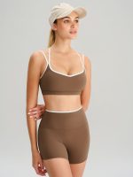 Brown X Cross Sports Bra - Light Support - Image 3