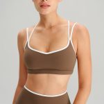 Brown X Cross Sports Bra - Light Support