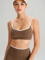 Brown X Cross Sports Bra - Light Support