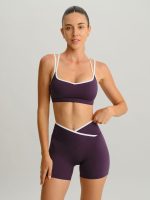 Purple X Cross Sports Bra - Light Support - Image 3
