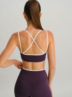 Purple X Cross Sports Bra - Light Support - Image 2