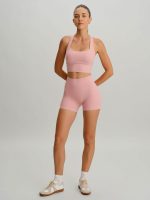 Light Pink Twist X-Cross Sports Bra - Light Support - Image 5