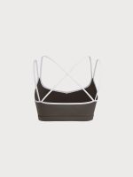 Dark Coffee X Cross Sports Bra - Light Support - Image 7