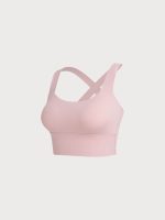 Light Pink Twist X-Cross Sports Bra - Light Support - Image 8