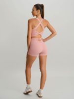 Light Pink Twist X-Cross Sports Bra - Light Support - Image 4