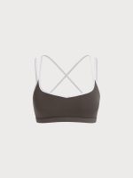 Dark Coffee X Cross Sports Bra - Light Support - Image 5