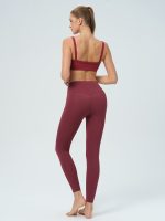Red Square Neck Sports Bra - Light Support - Image 5