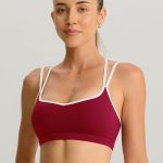Wine Red X Cross Sports Bra - Light Support