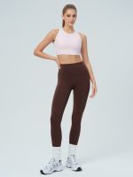 Dark Coffee Workout Leggings 24" - Image 11