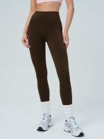 Dark Coffee Workout Leggings 24" - Image 3