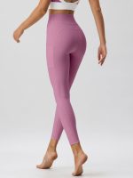 Pink Natural Waisted Leggings 25" - Image 7