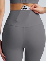 Gray High Waisted Leggings 24" - Image 4