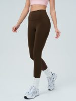 Dark Coffee Workout Leggings 24" - Image 8