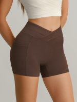 Coffee High Waisted Shorts 3" - Image 2